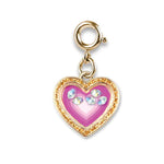 Load image into Gallery viewer, Gold Heart Shaker Charm
