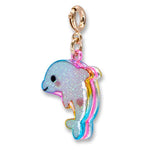 Load image into Gallery viewer, Gold Glitter Tie-Dye Dolphin Charm
