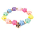 Load image into Gallery viewer, Gold Pastel Star Stretch Bead Bracelet
