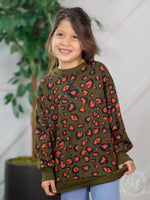 Load image into Gallery viewer, Girls Leopard Long Sleeve Sweater
