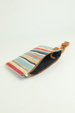 Load image into Gallery viewer, Multicolor Colorblock Tasseled Décor Straw Bag
