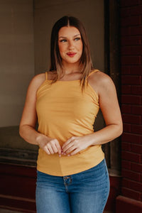 Essential Mustard Sleeveless Relaxed Fit Cami