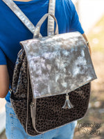 Load image into Gallery viewer, Shiny Leopard Backpack
