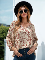 Load image into Gallery viewer, Printed V-Neck Balloon Sleeve Blouse
