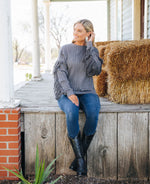 Load image into Gallery viewer, SMOKEY MOUNTAINS FRINGE SWEATER
