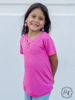 Load image into Gallery viewer, Girls&#39; V Neck Pink
